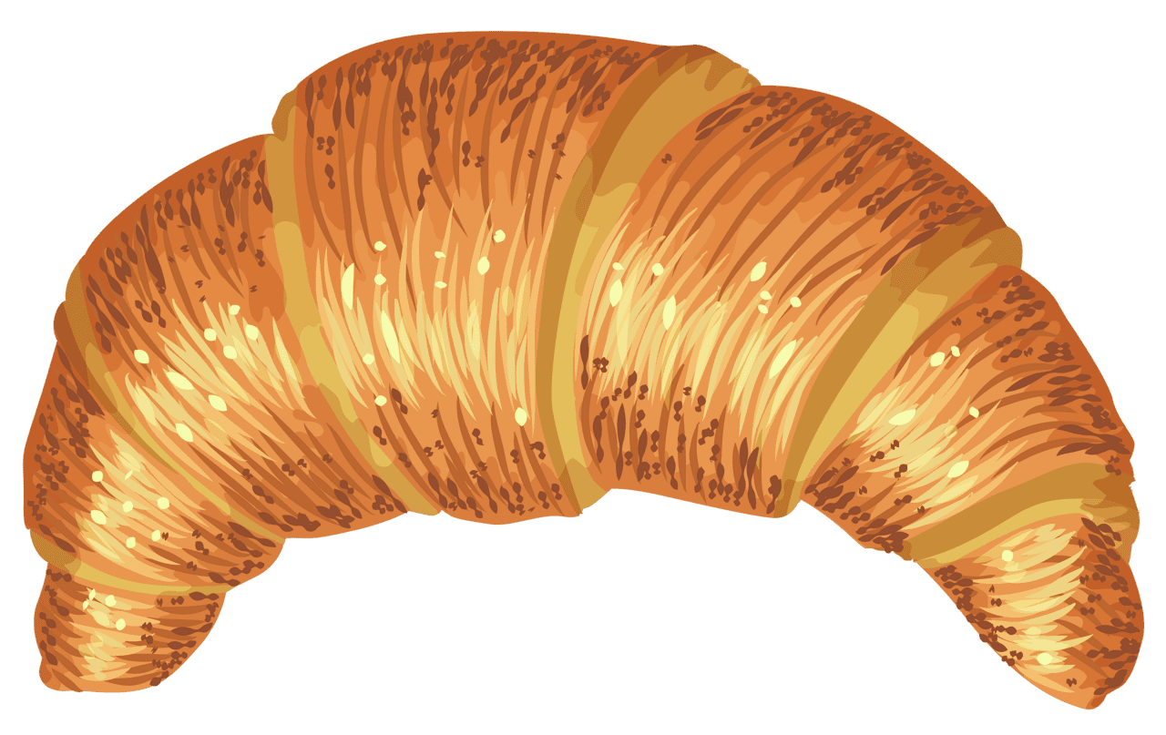 Bread croissant clipart vector