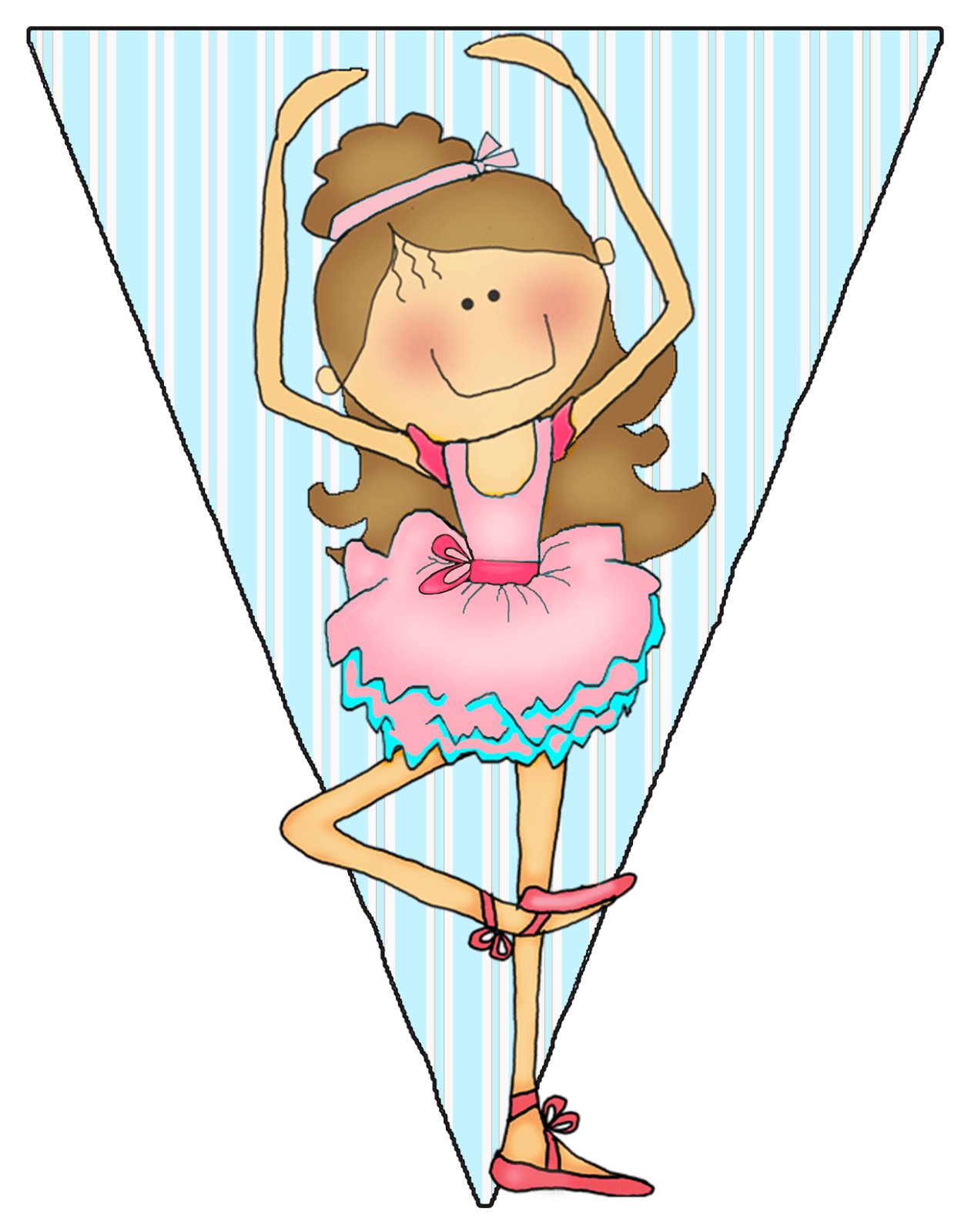 Dancer printable banner ballerina clipart picture