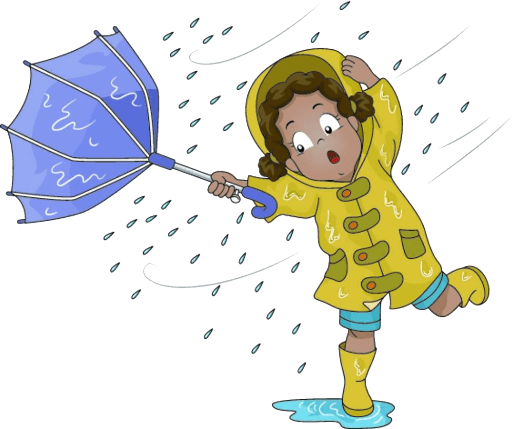 Rain images cartoon and wind clipart large size image