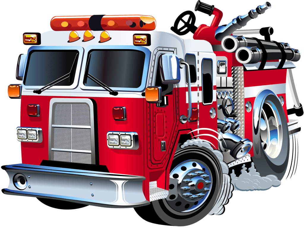 Fire truck clipart image 2