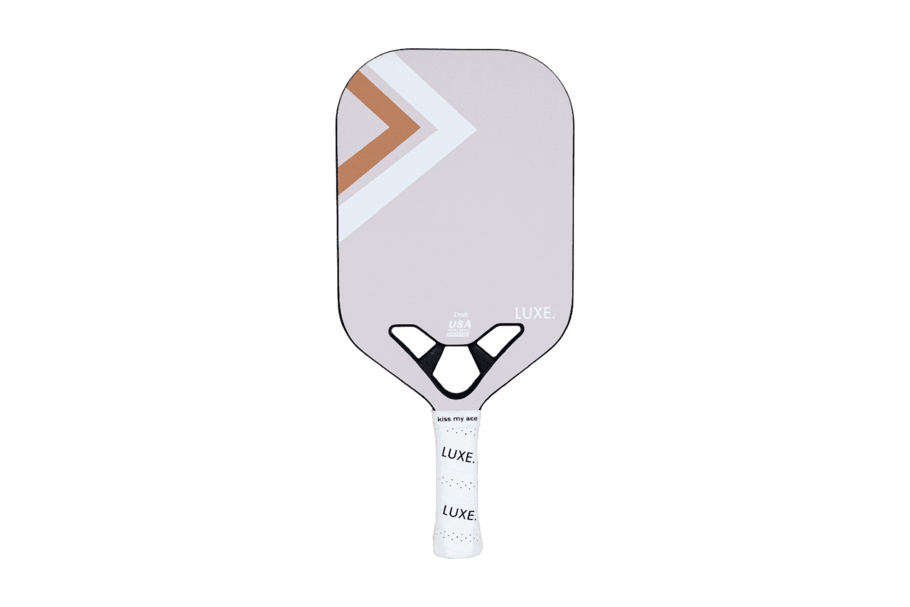 Aesthetic high end pickleball paddle with open throat design luxe clipart photo