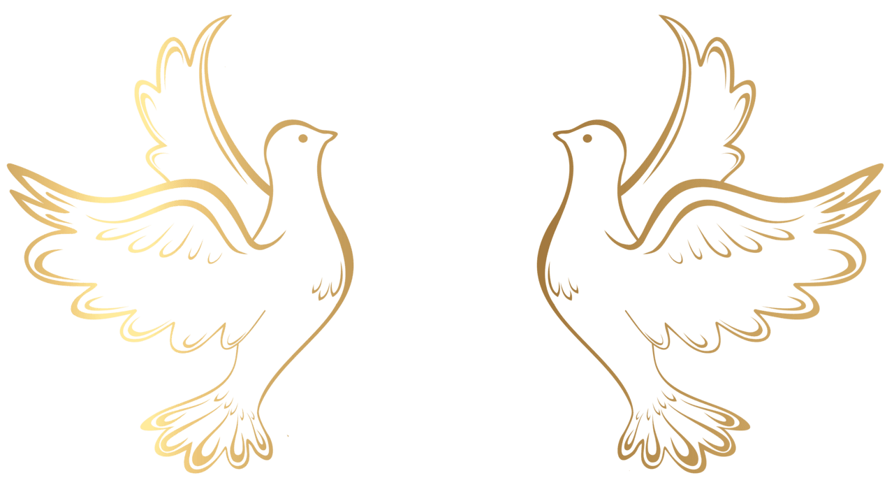 Gold dove decoration clipart image