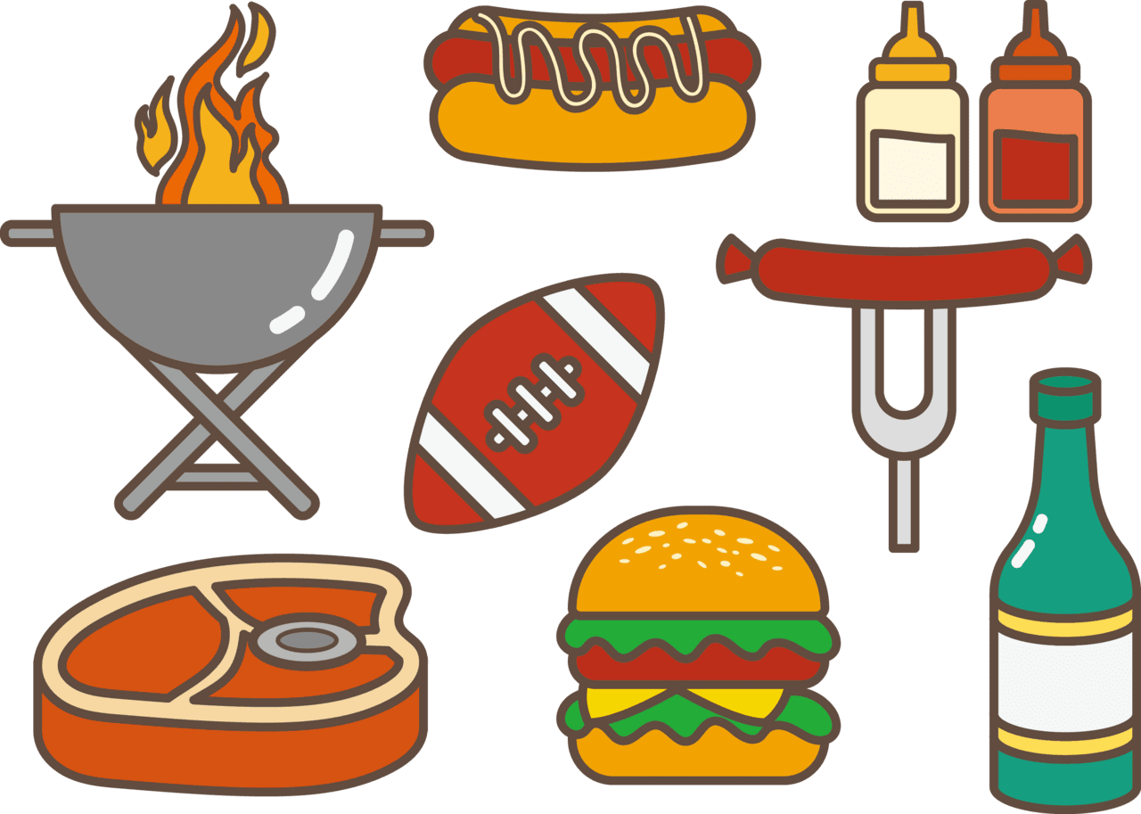 Bbq barbeque food clipart background