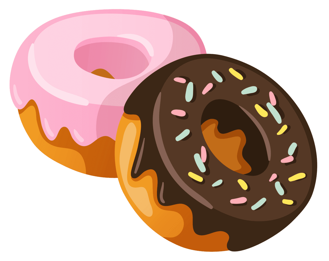 Snack donut clipart background