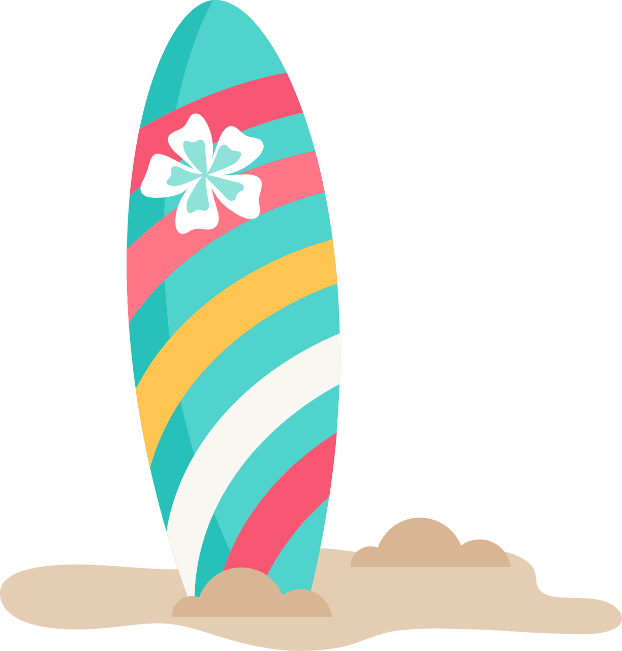 Surfboard pin page clipart free