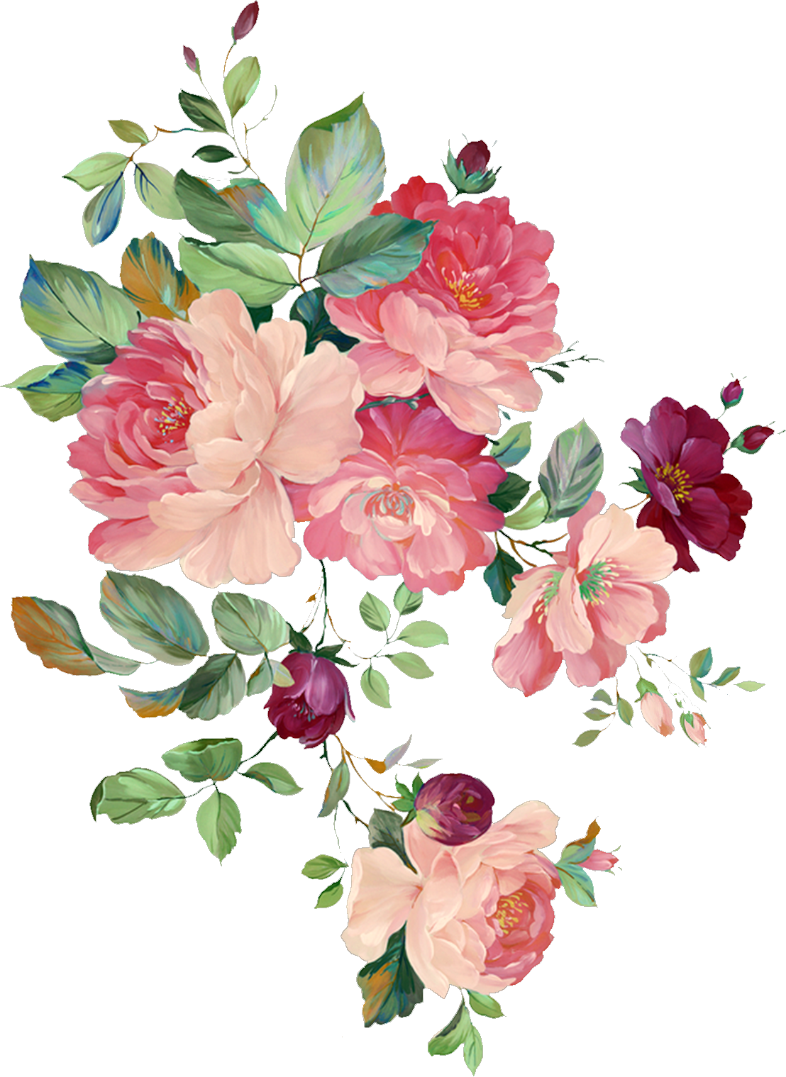 Flower border pin page clipart transparent 4