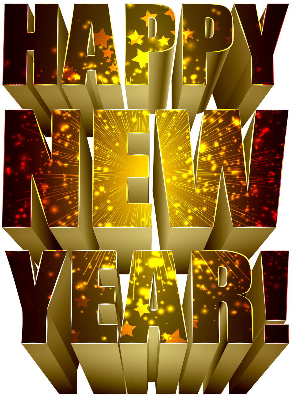 Happy new year text clipart image high quality images and