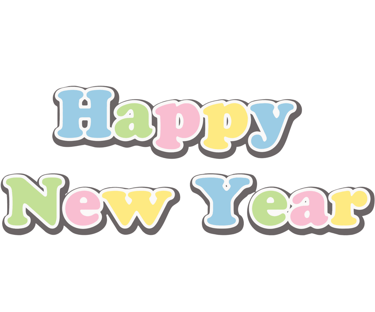 Kawaii new year mercial use happy clipart photo