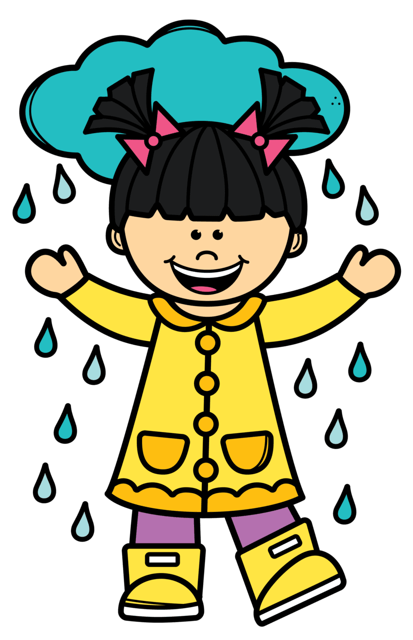 Rain pin page clipart background 2