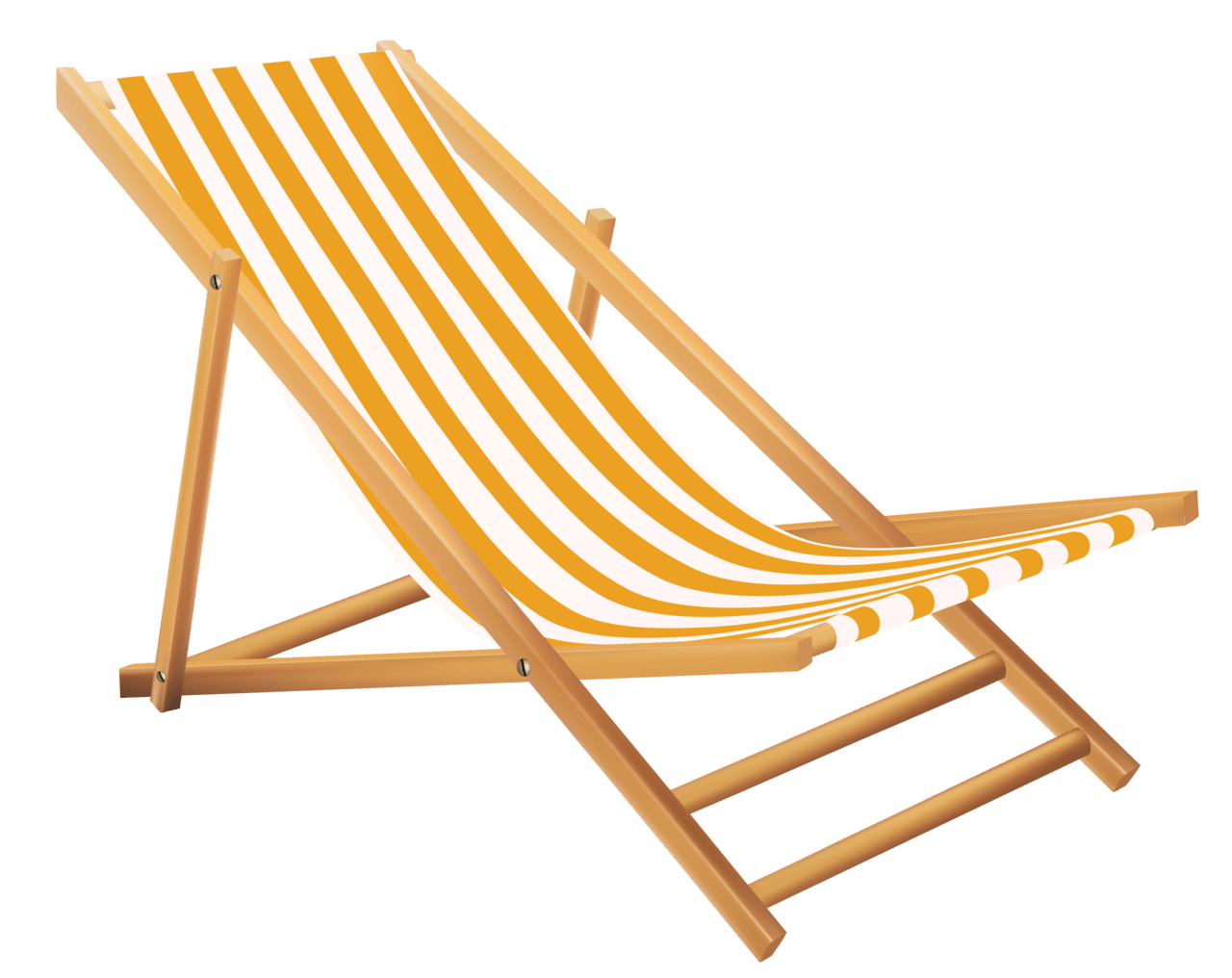 Beach lounge chair clipart logo