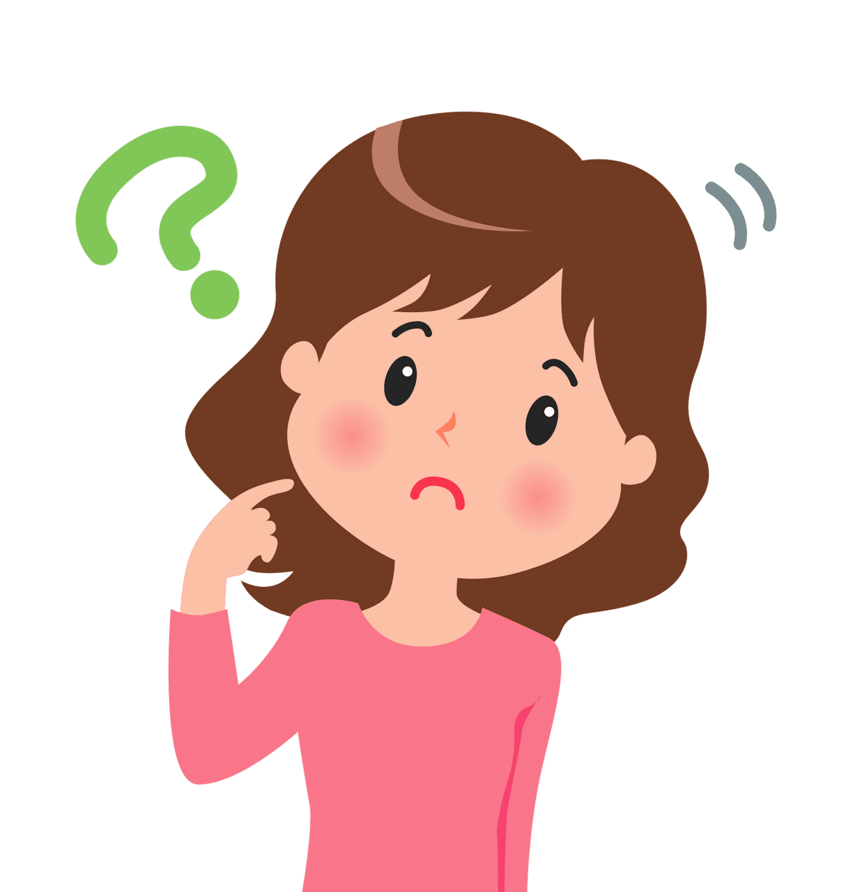 Of little girl asking question clipart picture