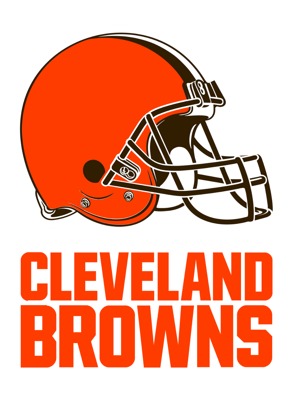 Football helmet cleveland browns logo vector bie supply clipart