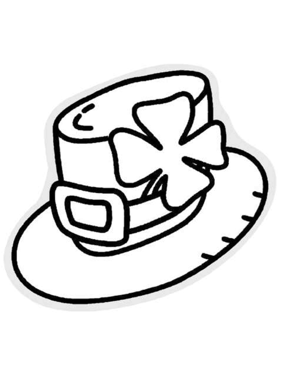 St patricks day leprechaun hat coloring page printable ebook clipart background