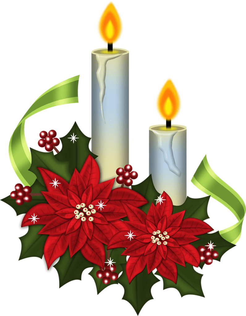 Candle christmas in july clipart background