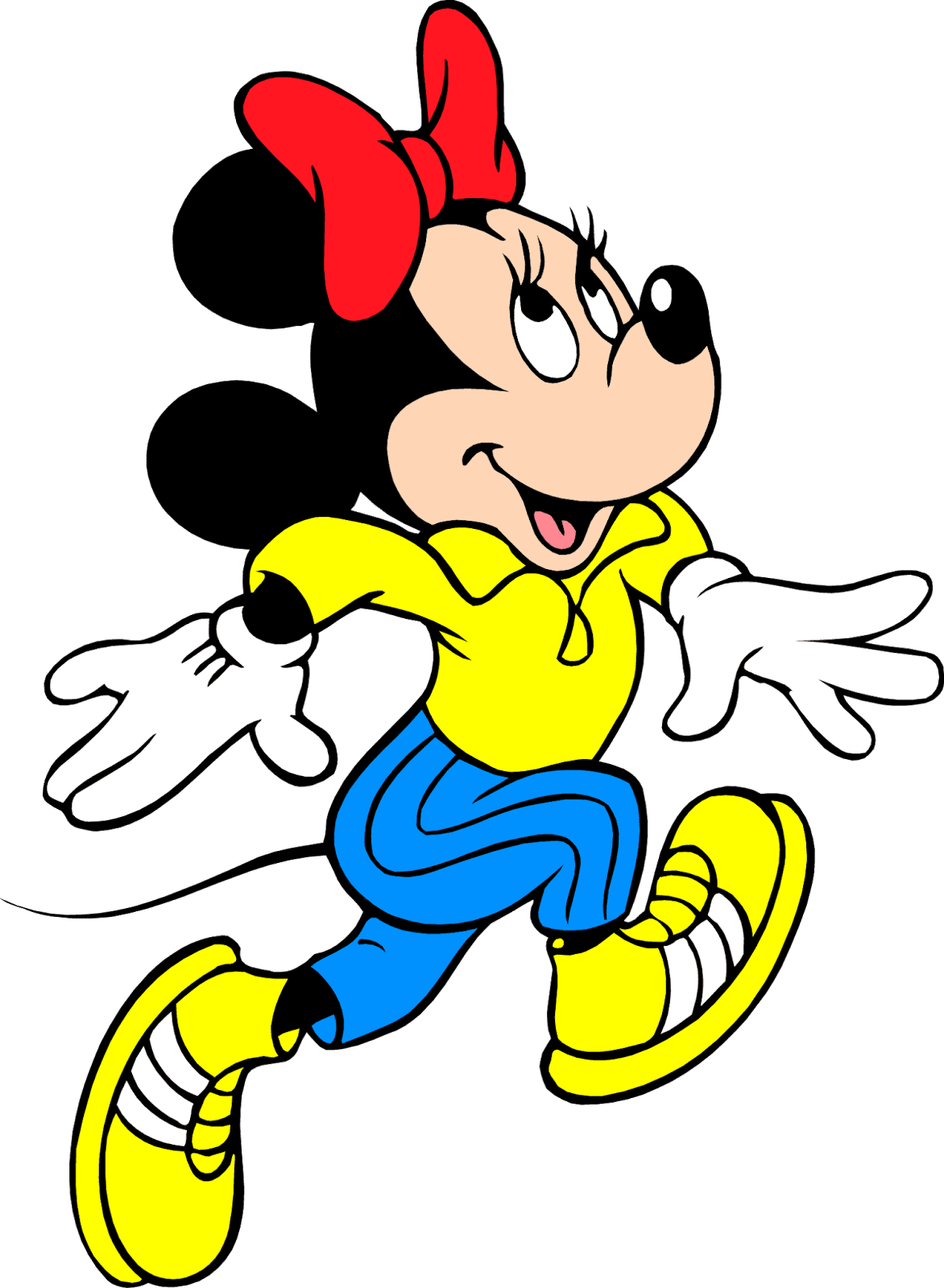 Fundo mickey and minnie running clipart large size image