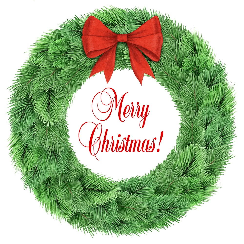 Cute christmas wreath clipart for your holiday decorations picture