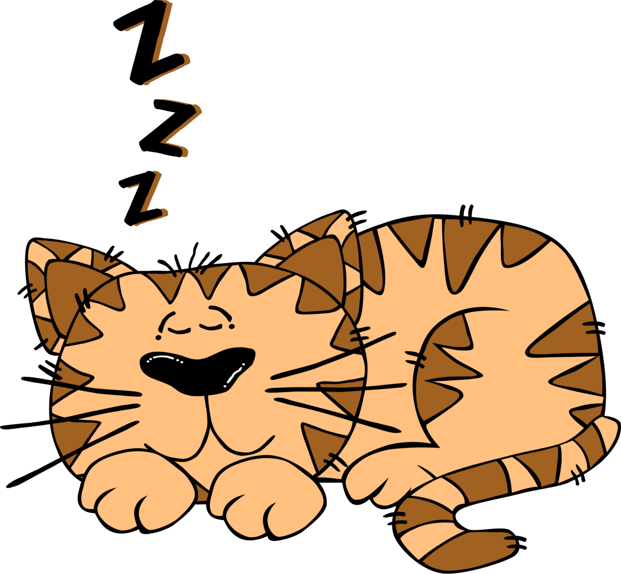 Cartoon cat sleeping clipart clip art