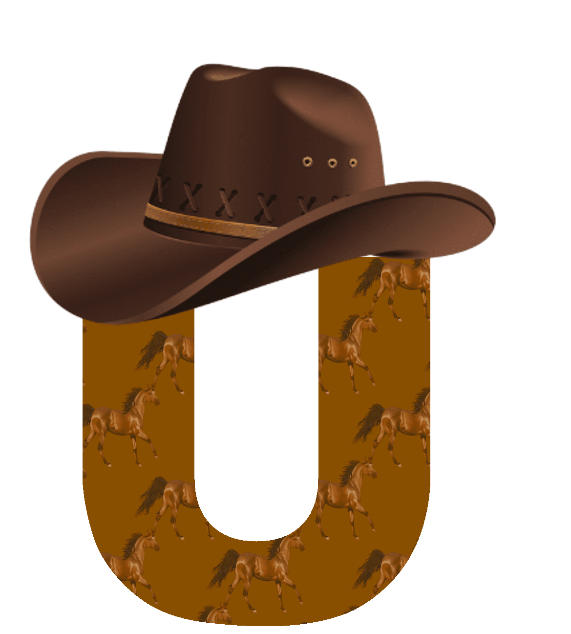 Cowgirl hat abecedario con caballos sombrero de cowboy alphabet with horses and clipart picture 2