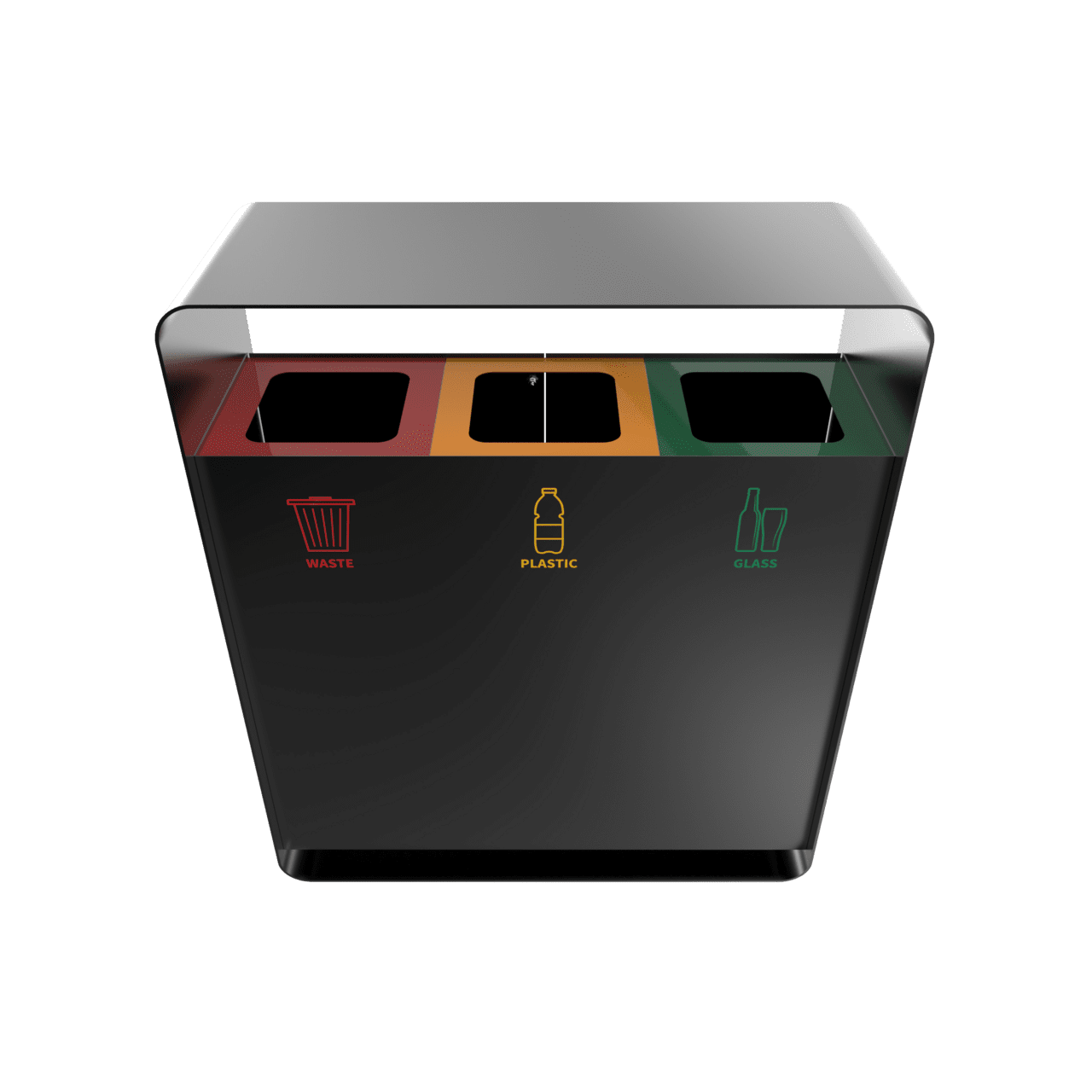 Trash can arizaro pc tractive design recycle waste bins in powder coated metal binsignia clipart photo