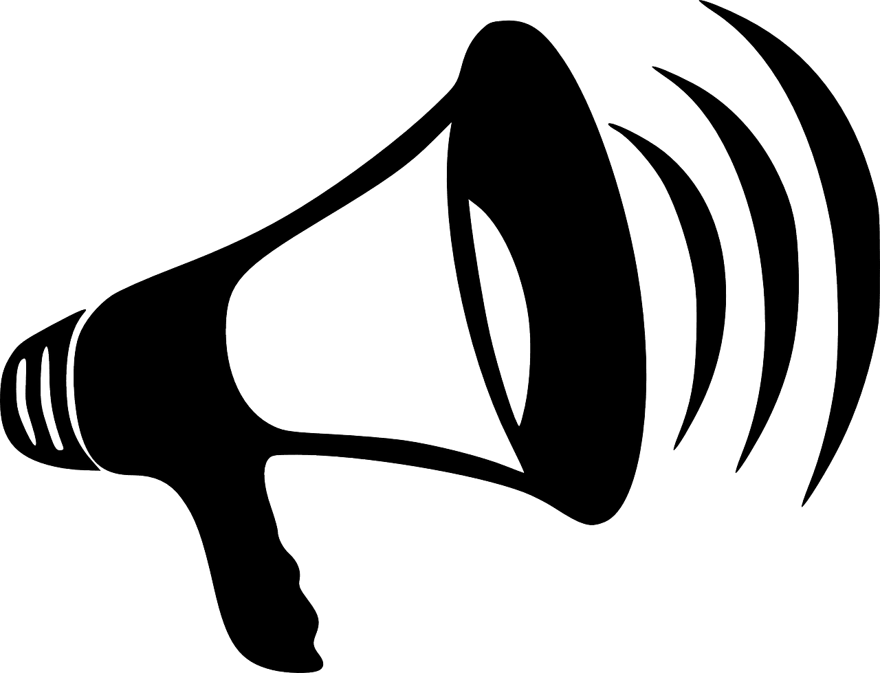 Communication megaphone loudspeaker speech vector graphic clipart