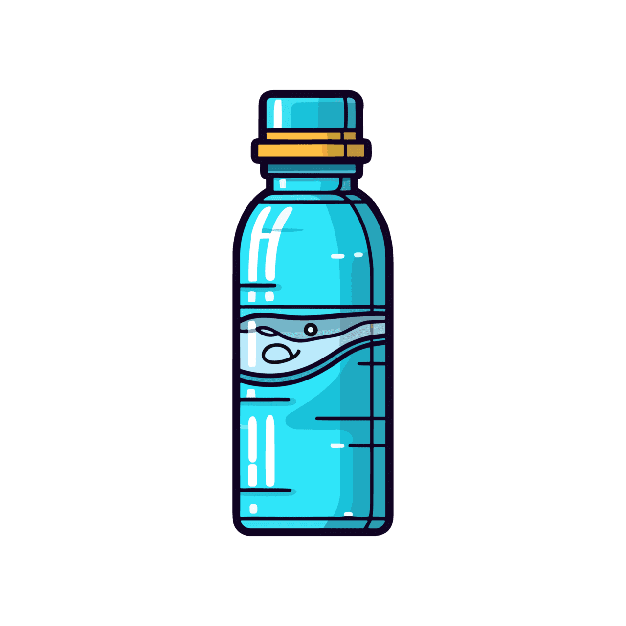 Water bottle clipart background ai