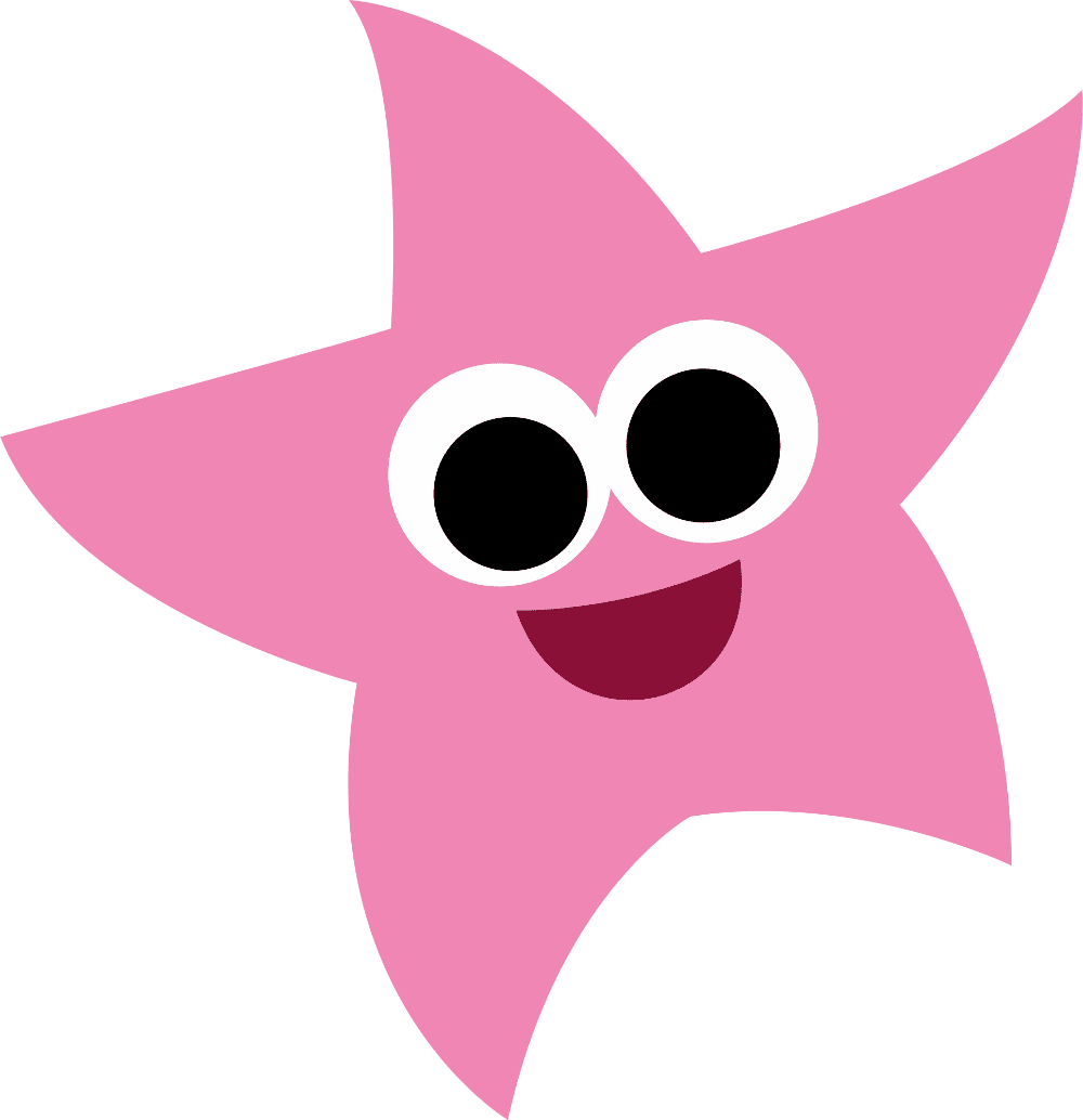 Starfish baby shark estrela do mar clipart free