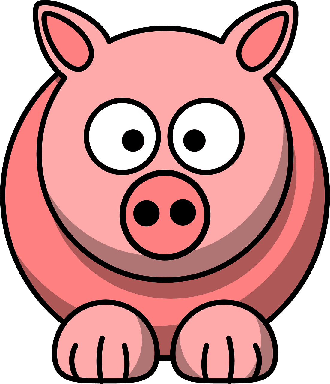 Farm pig math for love clipart logo