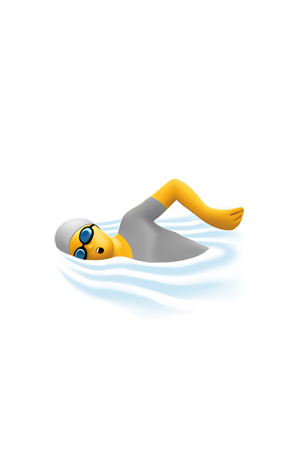 Person swimming emoji clipart transparent