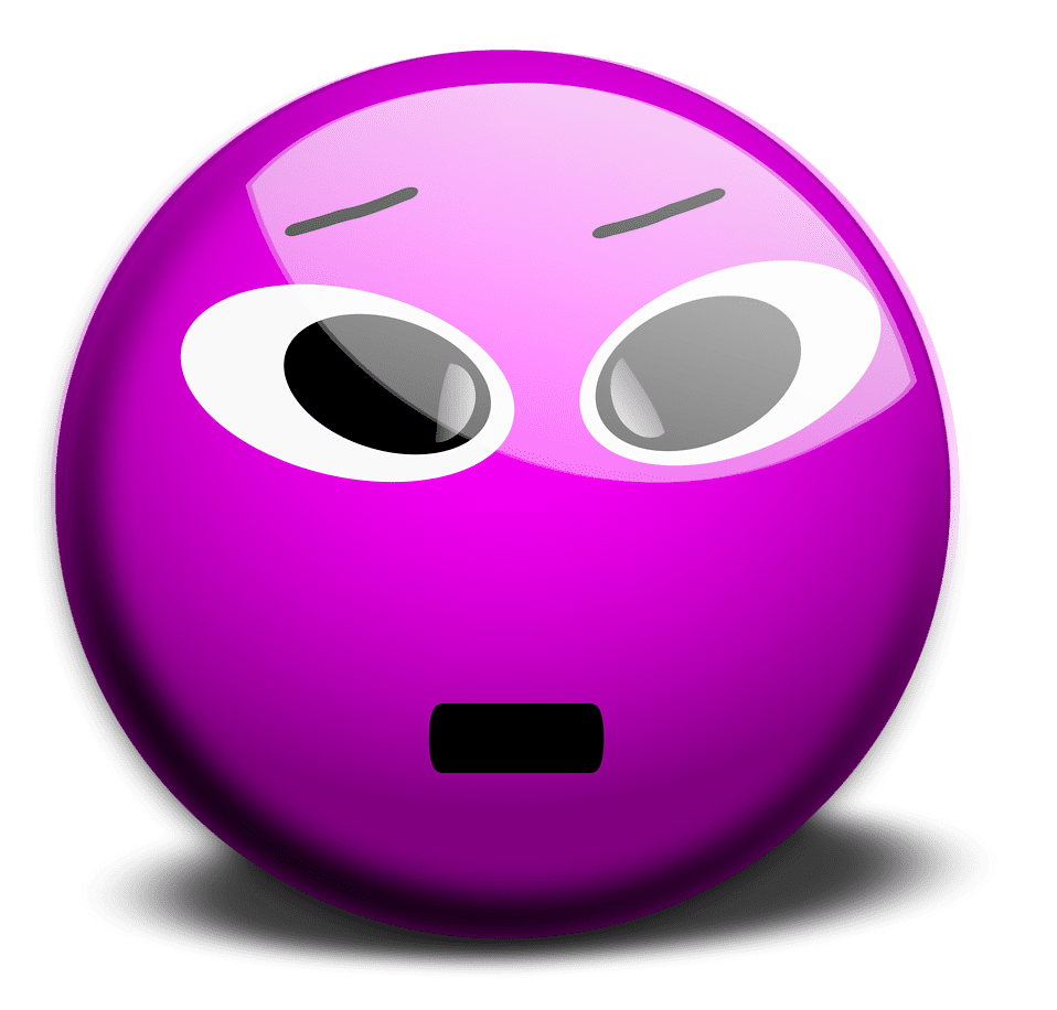 Smiley photo of purple face clipart