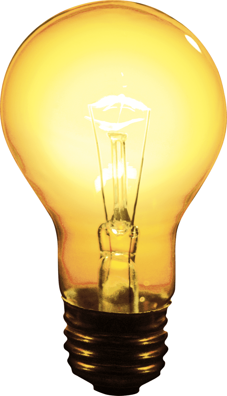 Light bulb lamp clipart transparent