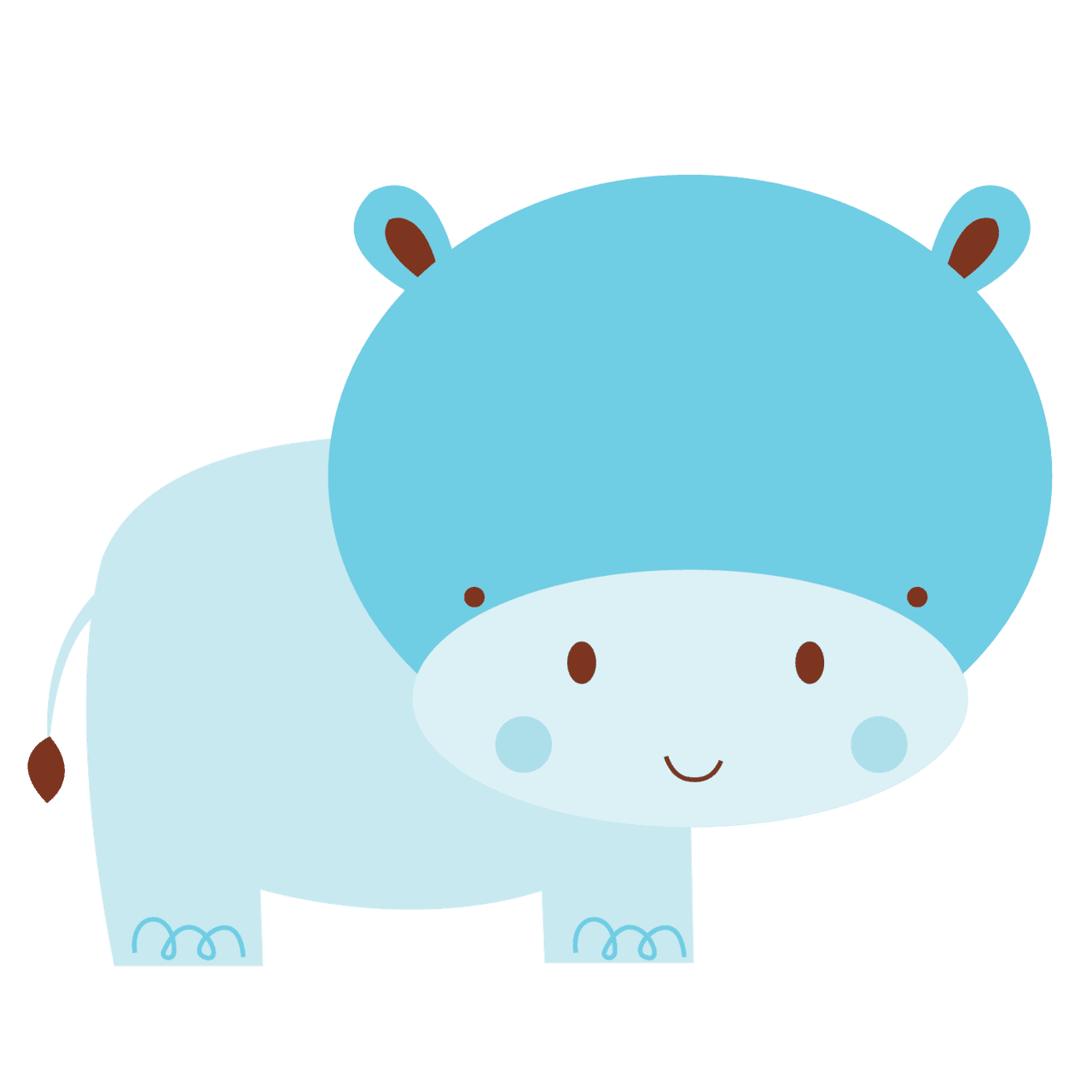 Hippo pin page clipart transparent