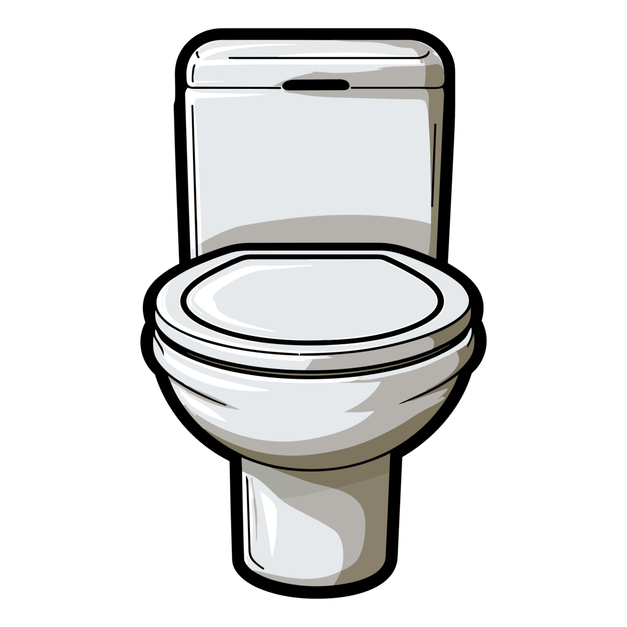 White toilet bowl with open lid clipart photo