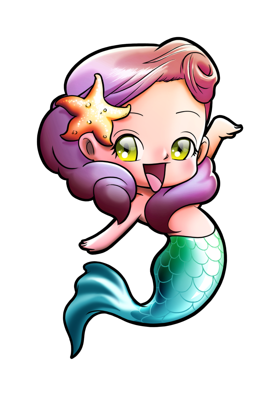 Mermaid pin page clipart clip art