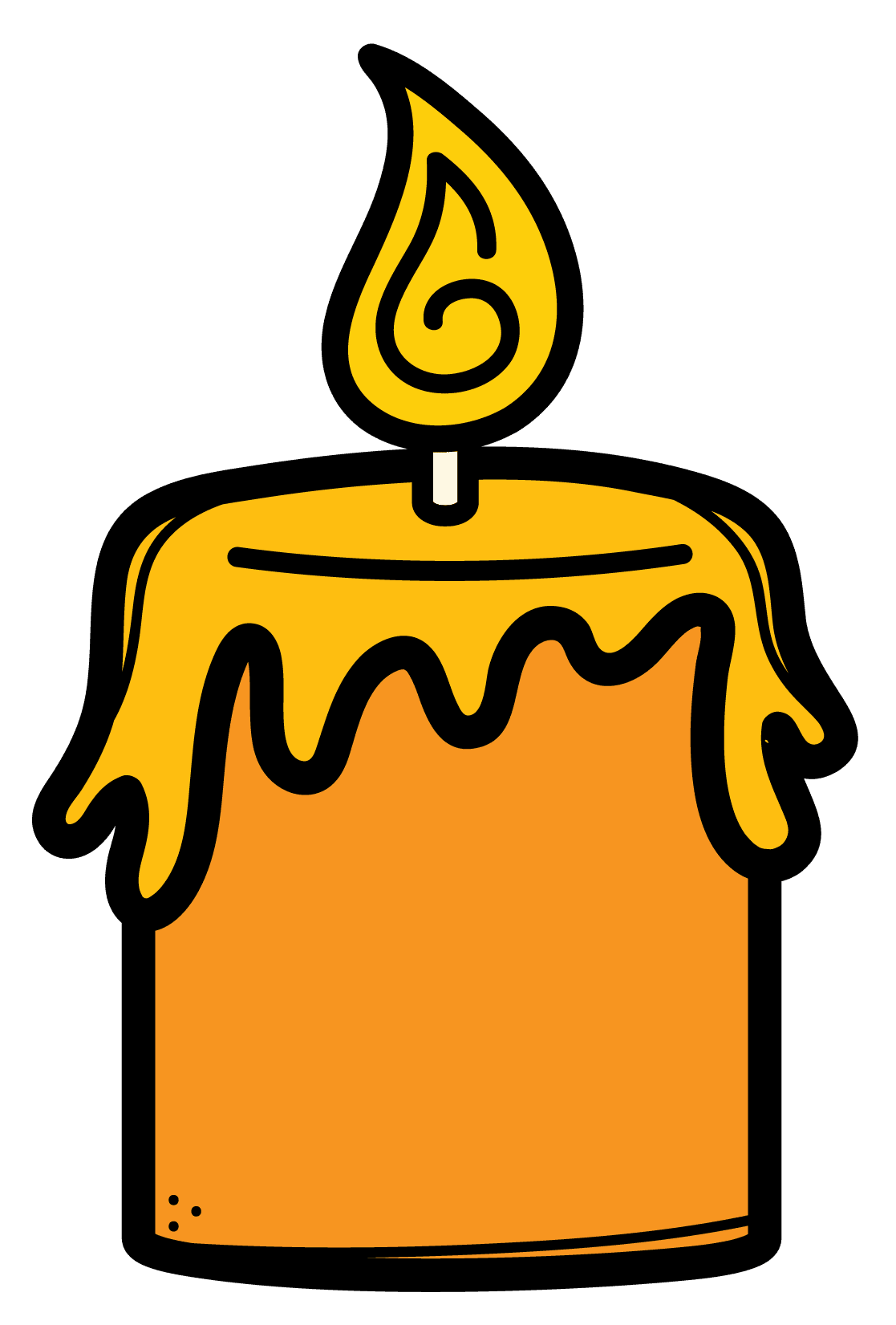 Candle pin page clipart free