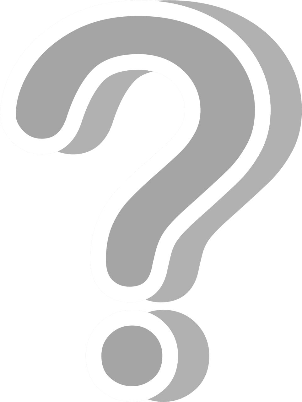 Question mark gray clipart full size image