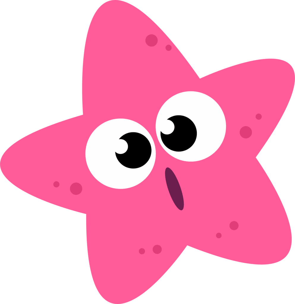 Starfish baby shark estrela do mar clipart transparent