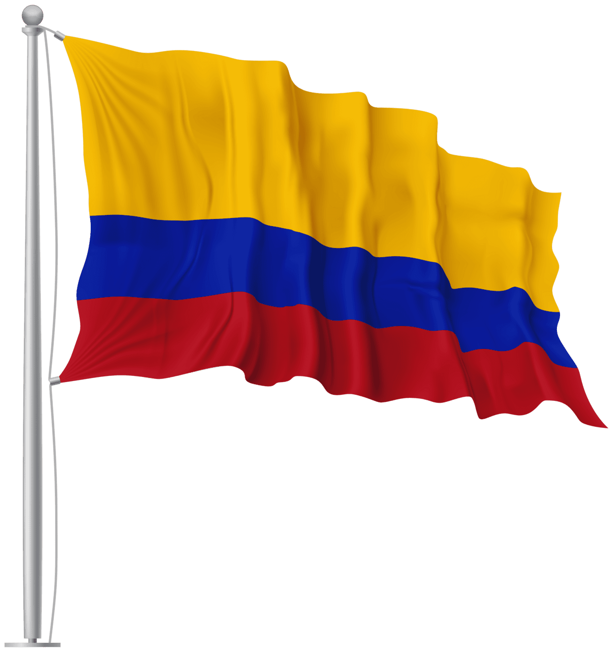 Colombia waving flag image clipart