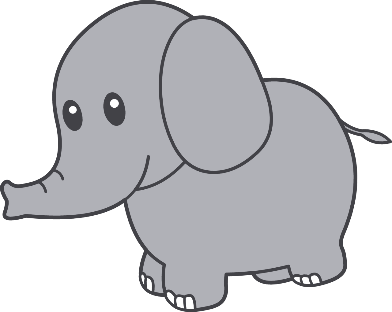 Zoo elephant clipart free