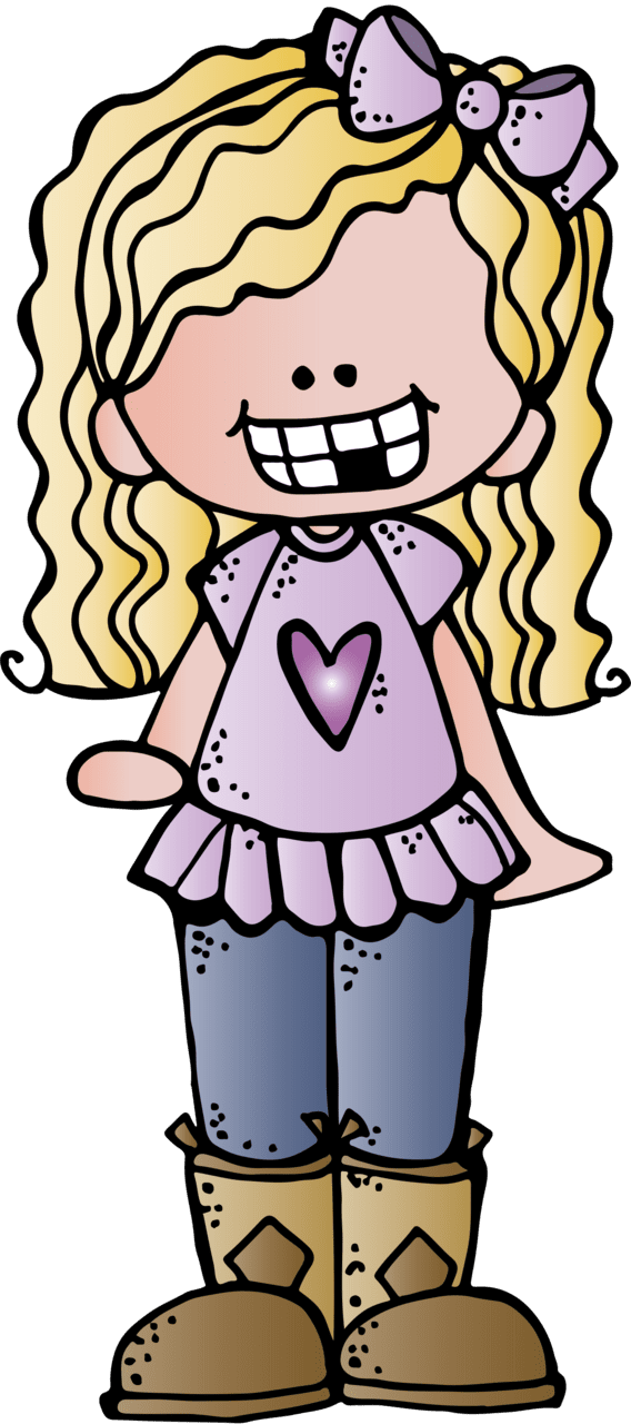 Girl melonheadz blonde hair clipart transparent