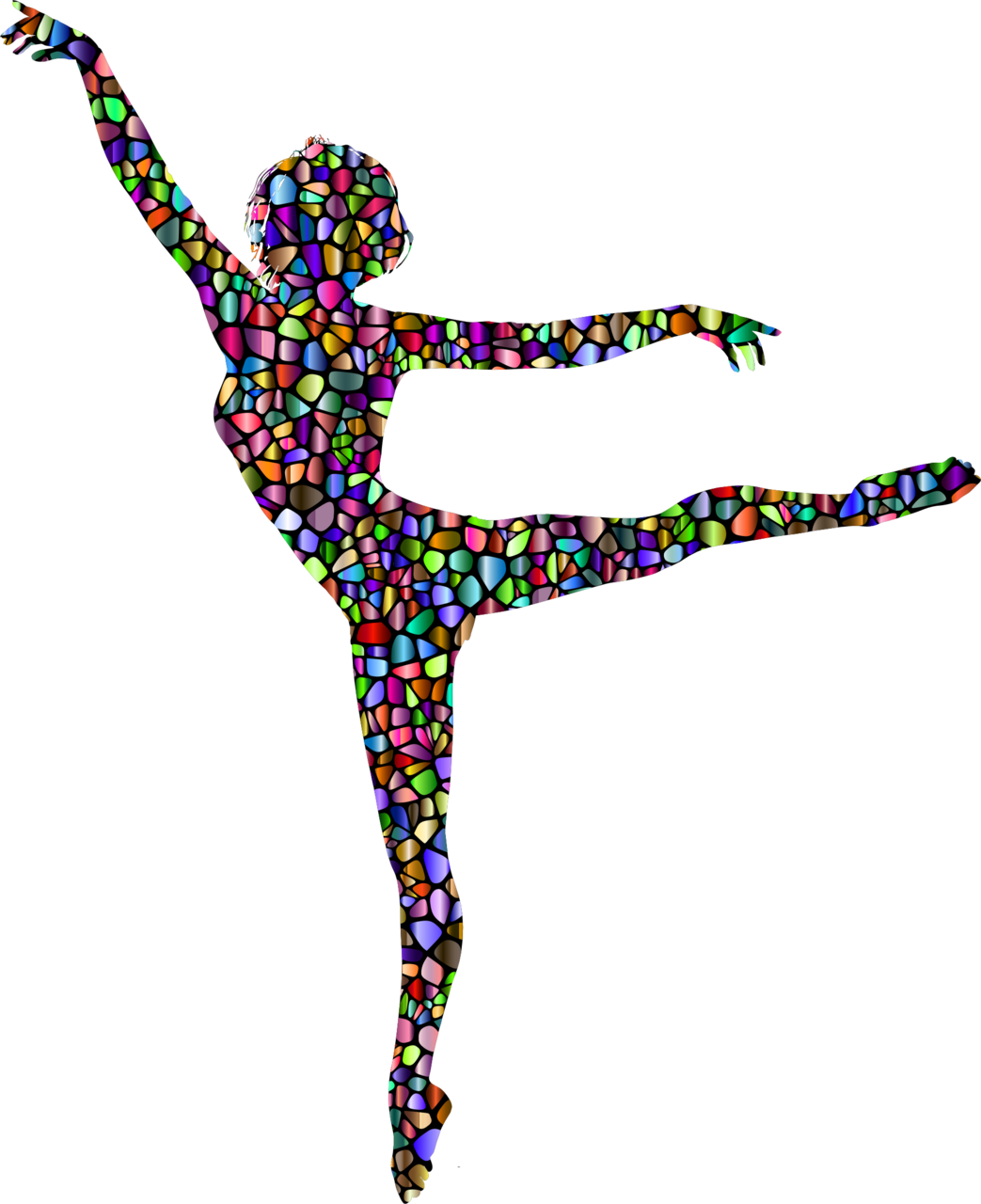 Ballet dancer silhouette lyrical dance hip hop clipart vector