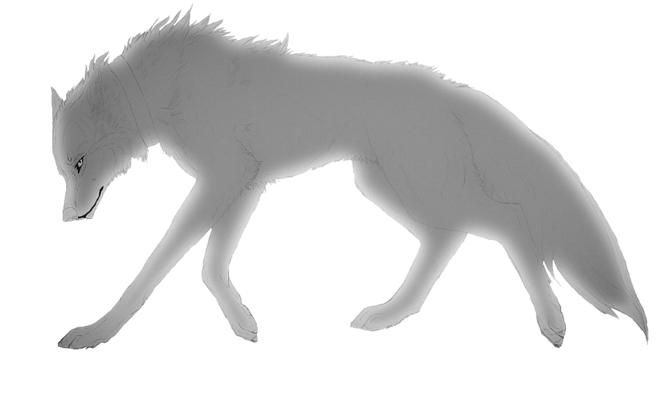 Wolf line art clipart vector