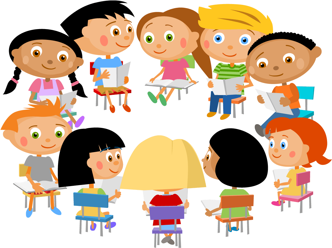 Classroom hd image circle clipart child class meeting clip art