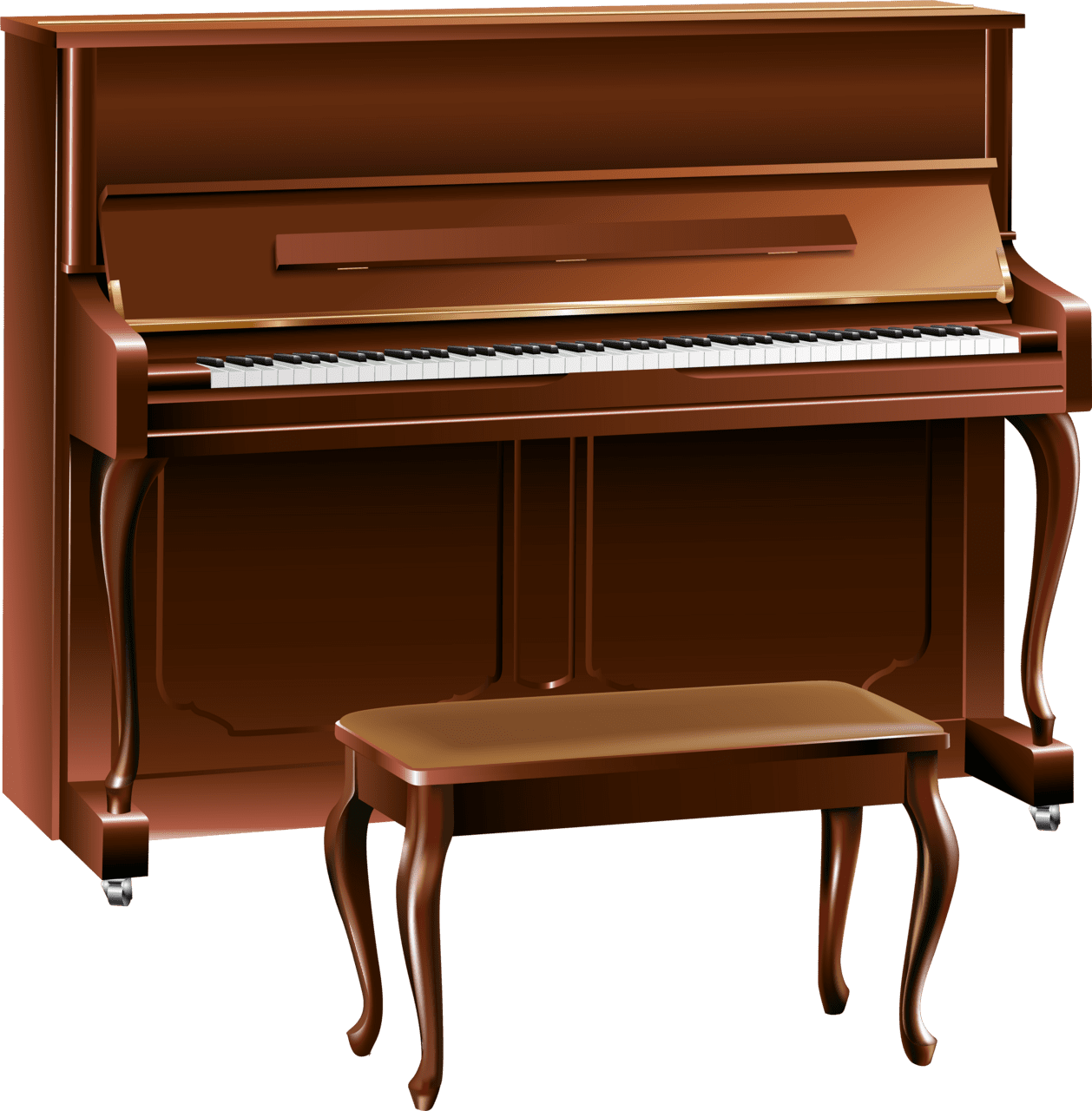 Piano keys clipart image with no background