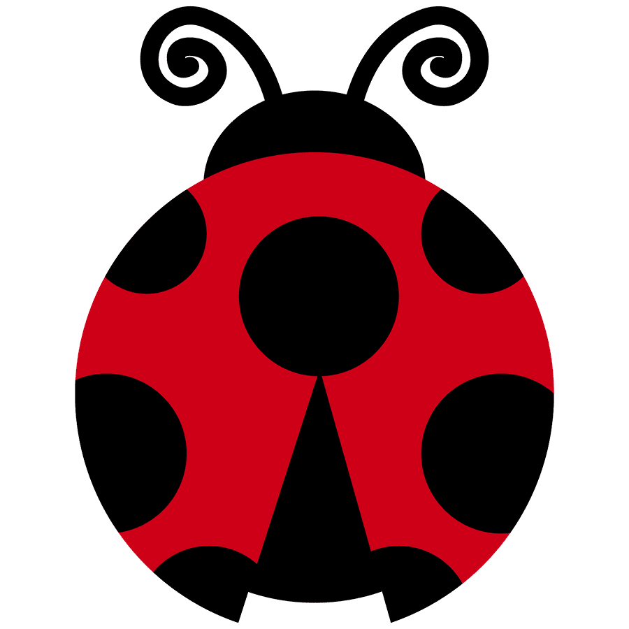 Ladybug pin page clipart vector