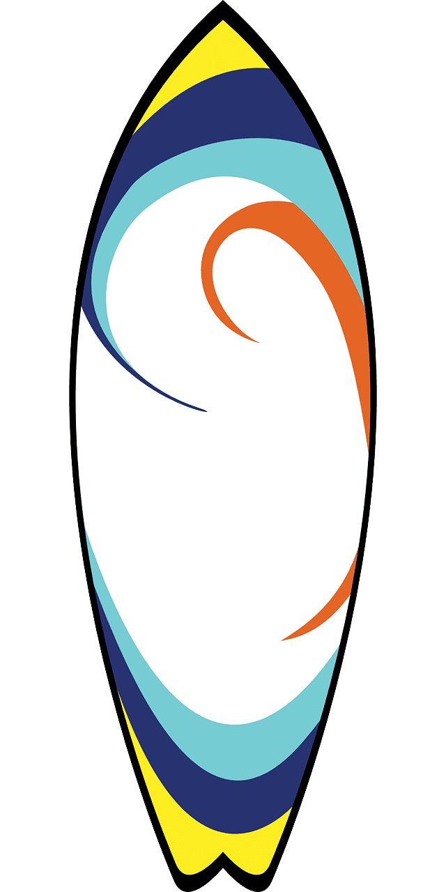 Surfboard vector art graphics clipart