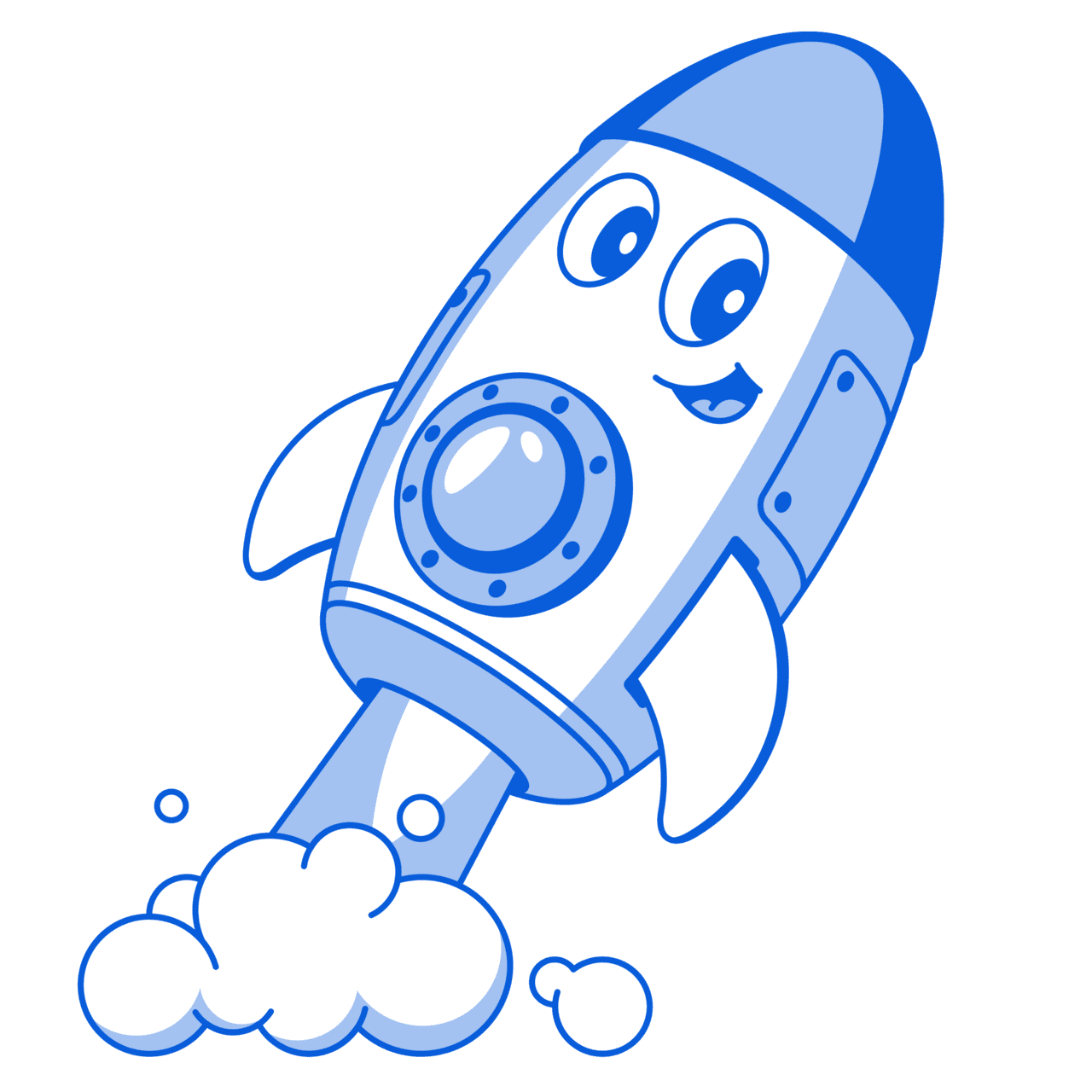 Launch rocket clipart background