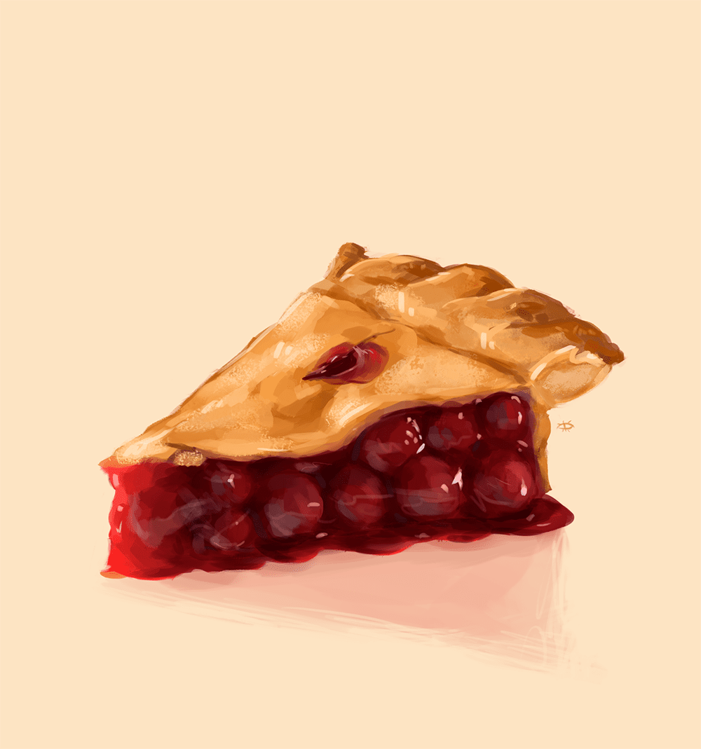 Food cherry pie clipart logo