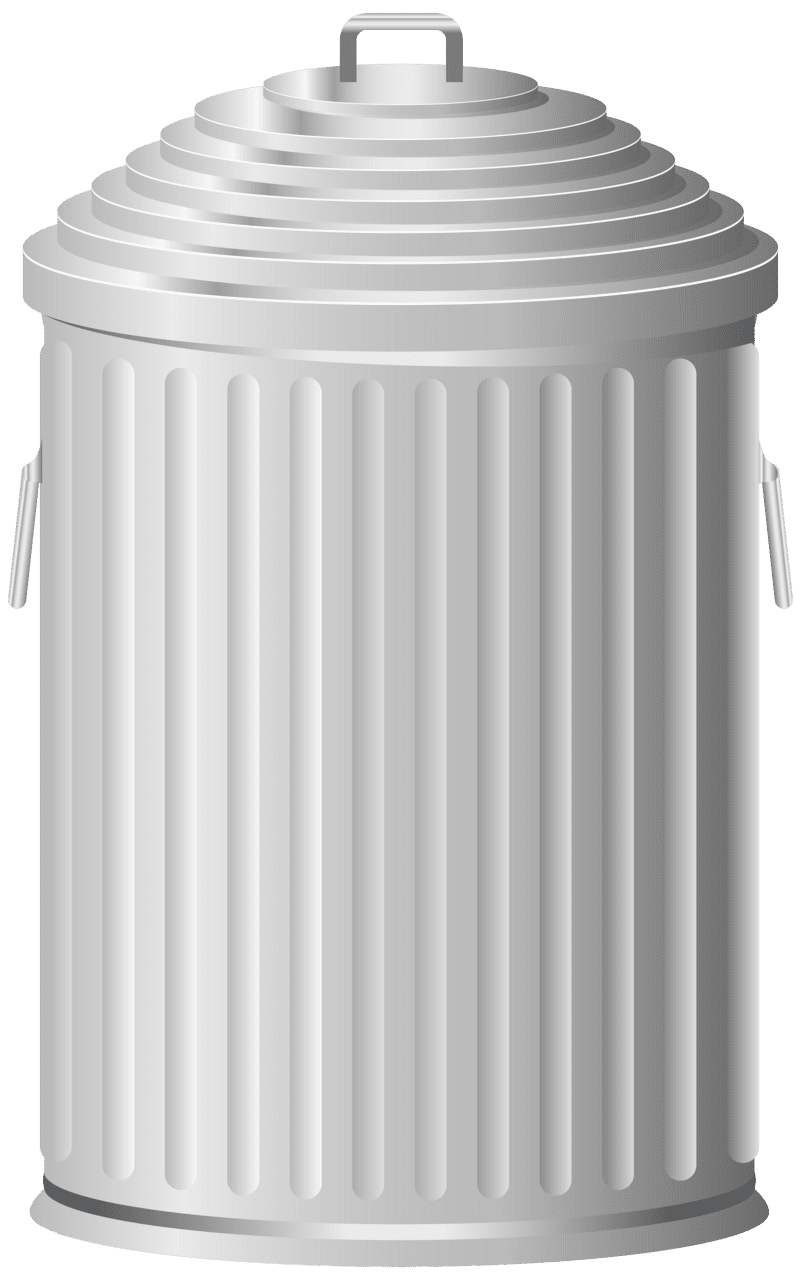 Metal trash can clipart image best