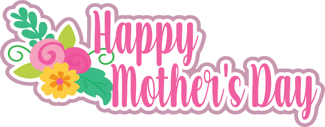 Mothering sunday happy mother day scrapbook page title sticker clipart image