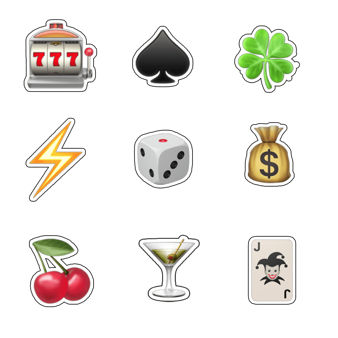 Dice casino emoji pack stickers clipart image